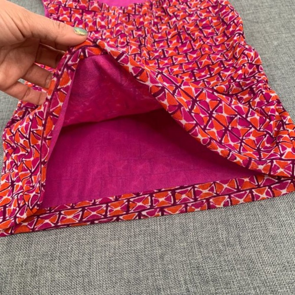 George Women's Sleeveless Blouse Magenta Orange 100% Nylon Small Round Neck - Picture 6 of 12